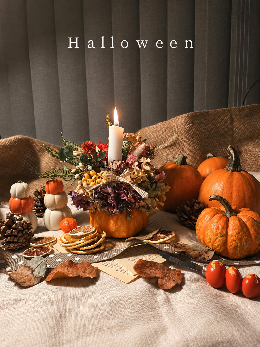 Candlelit Pumpkin Botanical Arrangement Workshop