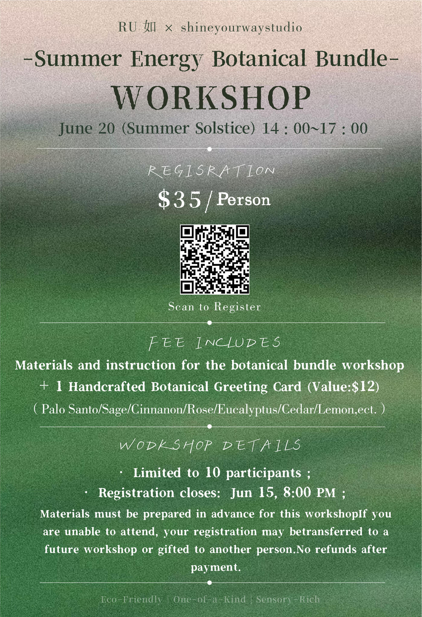 Summer Energy Botanical Workshop